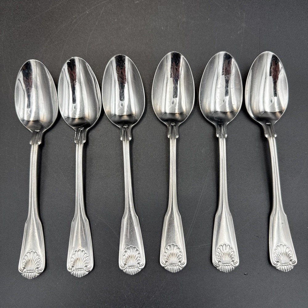 Towle Stainless Flatware 18/8 London Shell 6 Place/oval Spoons Korea